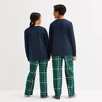 North Pole Trading Co. Big Kid Unisex Crew Neck Long Sleeve 2-pc. Matching Family Pajama Sets