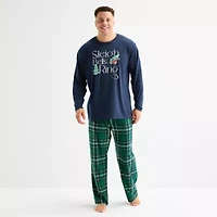 North Pole Trading Co. Mens Crew Neck Long Sleeve 2-pc. Matching Family Big Pajama Sets
