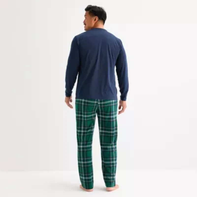North Pole Trading Co. Mens Crew Neck Long Sleeve 2-pc. Matching Family Pajama Sets