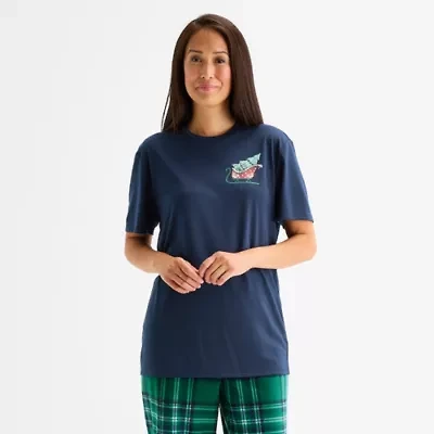 North Pole Trading Co. Sleigh Bells Ring Unisex Adult Crew Neck Short Sleeve Matching Family Pajama Top