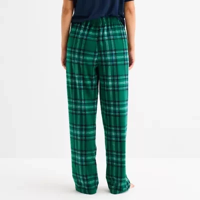 North Pole Trading Co. Sleigh Bells Ring Unisex Adult Microfleece Matching Family Pajama Pants