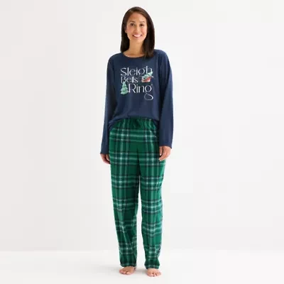 North Pole Trading Co. Womens Crew Neck Long Sleeve 2-pc. Matching Family Pajama Sets