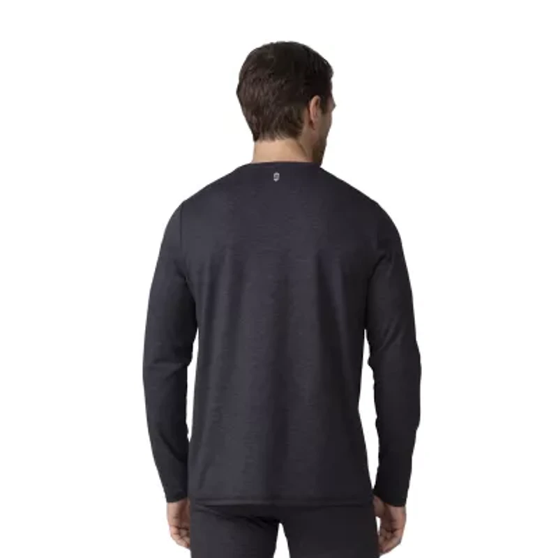 Free Country Mens Cloud Knit Crew Neck Long Sleeve Thermal Shirt