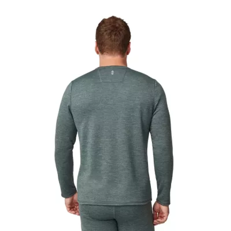 Free Country Mens Force Grid Crew Neck Long Sleeve Thermal Shirt