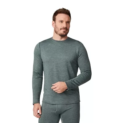 Free Country Mens Force Grid Crew Neck Long Sleeve Thermal Shirt
