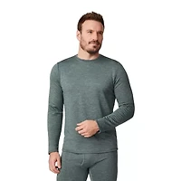 Free Country Mens Force Grid Crew Neck Long Sleeve Thermal Shirt