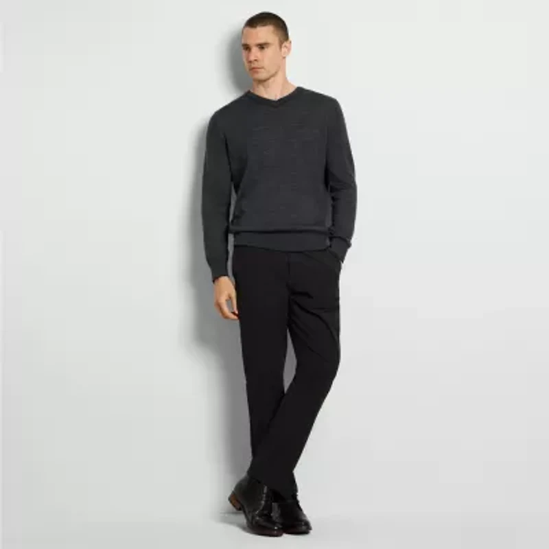 Van Heusen Essential Mens V Neck Long Sleeve Pullover Sweater