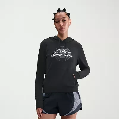 Nike Club Womens Long Sleeve Lined Fleece Active Hoodie