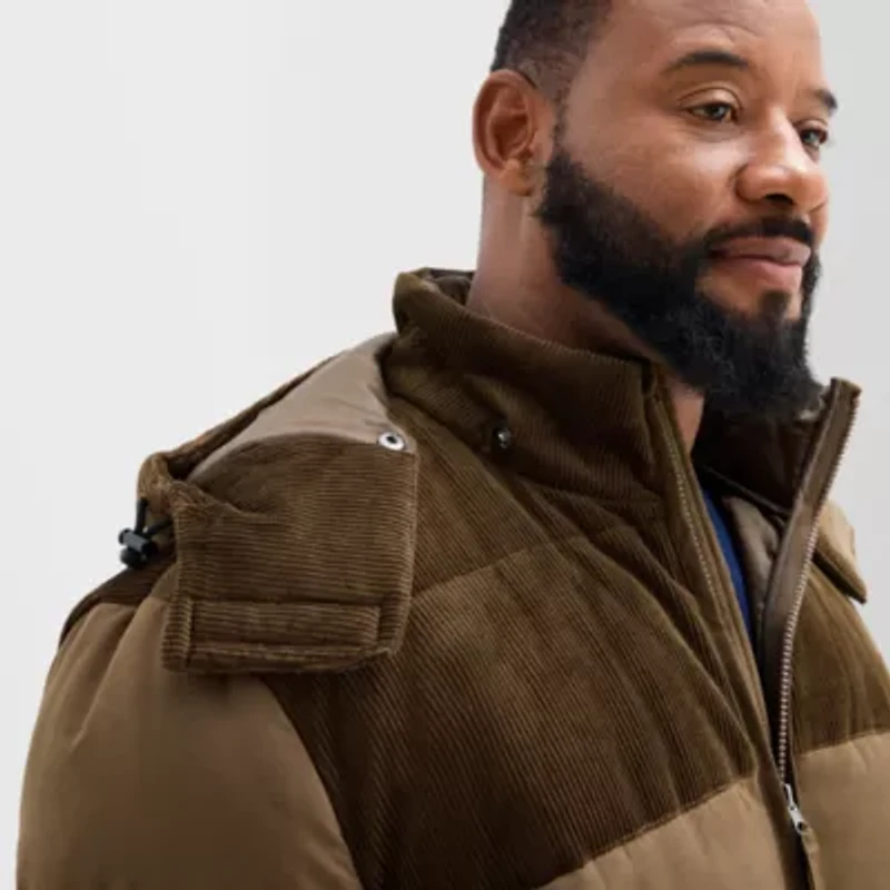 St. John's Bay Mens Hooded Heavyweight Big and Tall Puffer Jacket