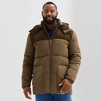St. John's Bay Mens Hooded Heavyweight Big and Tall Puffer Jacket