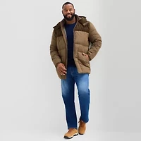 St. John's Bay Mens Hooded Heavyweight Big and Tall Puffer Jacket