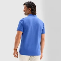 St. John's Bay Premium Stretch Mens Classic Fit Short Sleeve Polo Shirt
