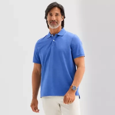 St. John's Bay Premium Stretch Mens Classic Fit Short Sleeve Polo Shirt