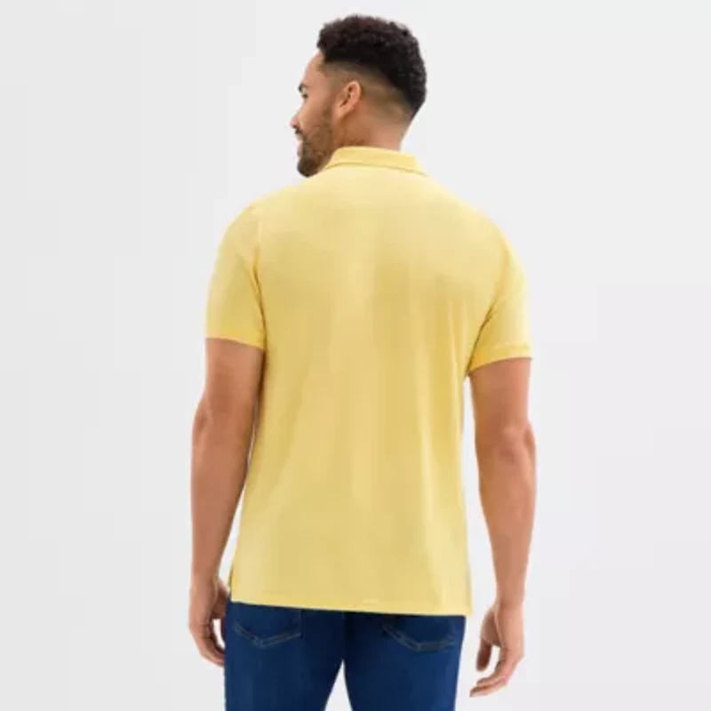 St. John's Bay Premium Stretch Mens Classic Fit Short Sleeve Polo Shirt