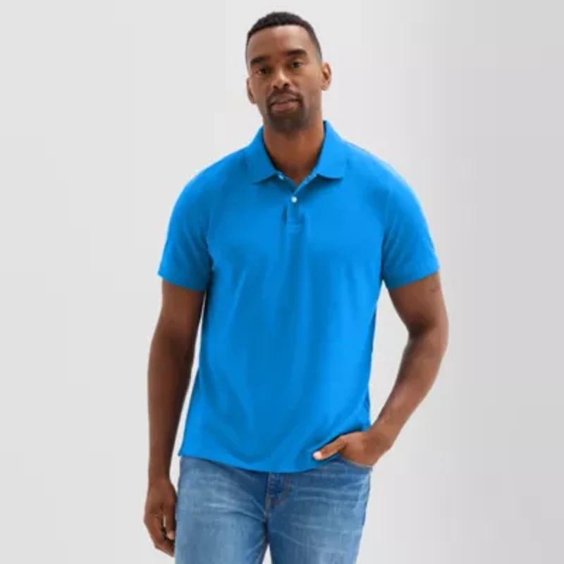 St. John's Bay Premium Stretch Mens Classic Fit Short Sleeve Polo Shirt