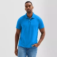 St. John's Bay Premium Stretch Mens Classic Fit Short Sleeve Polo Shirt