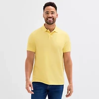 St. John's Bay Premium Stretch Mens Classic Fit Short Sleeve Polo Shirt