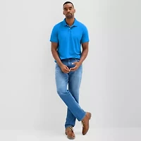 St. John's Bay Premium Stretch Mens Classic Fit Short Sleeve Polo Shirt