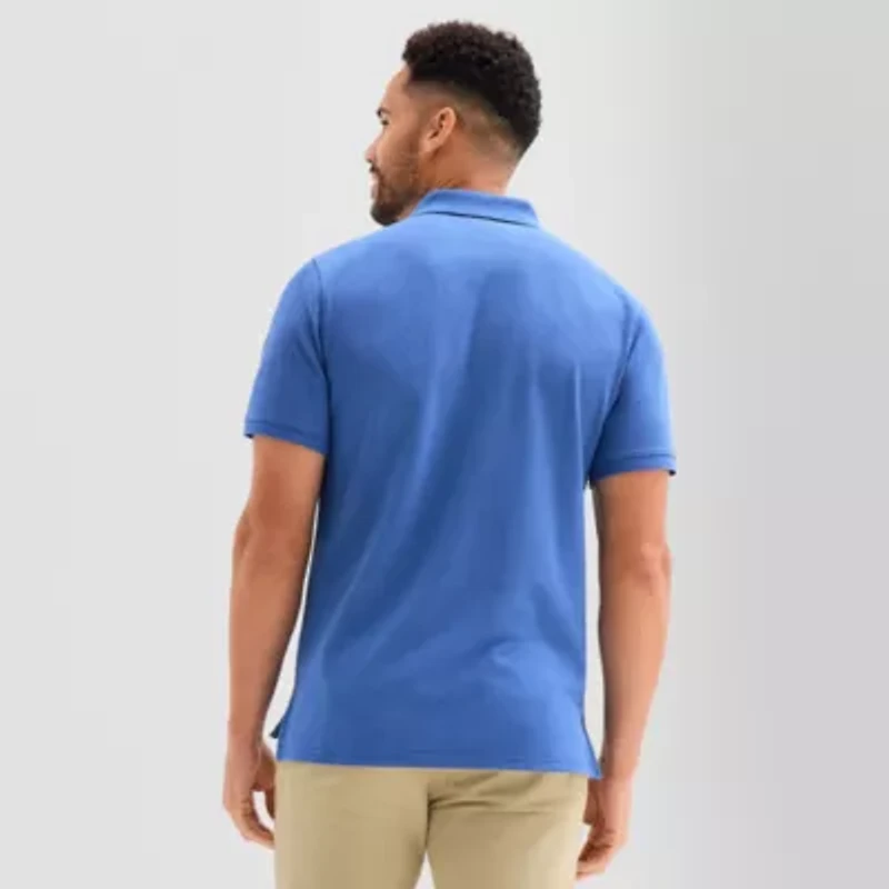 St. John's Bay Premium Stretch Mens Slim Fit Short Sleeve Polo Shirt