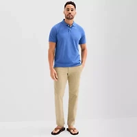 St. John's Bay Premium Stretch Mens Slim Fit Short Sleeve Polo Shirt