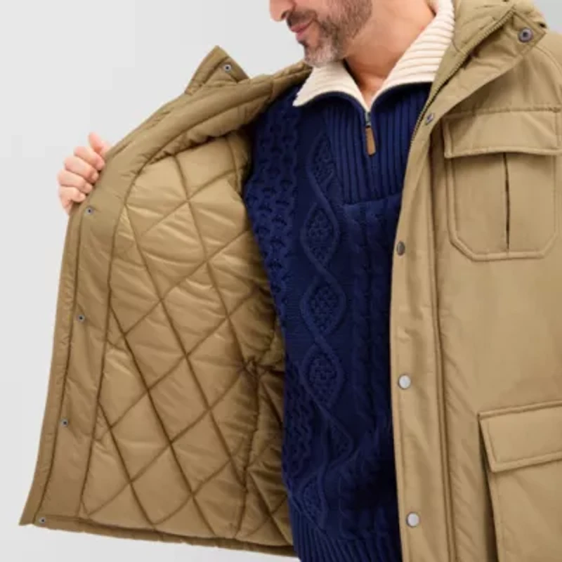 St. John's Bay Mens Hooded Hidden Access Opening Heavyweight Parka