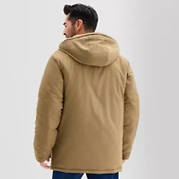 St. John's Bay Mens Hooded Hidden Access Opening Heavyweight Parka