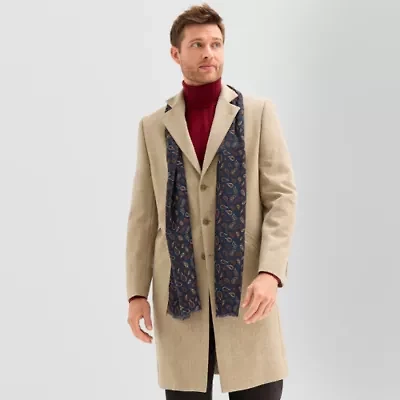 Stafford Wool Blend With Scarf Mens Topcoat Coat