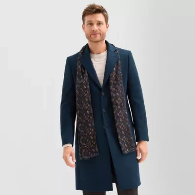 Stafford Wool Blend With Scarf Mens Topcoat Coat