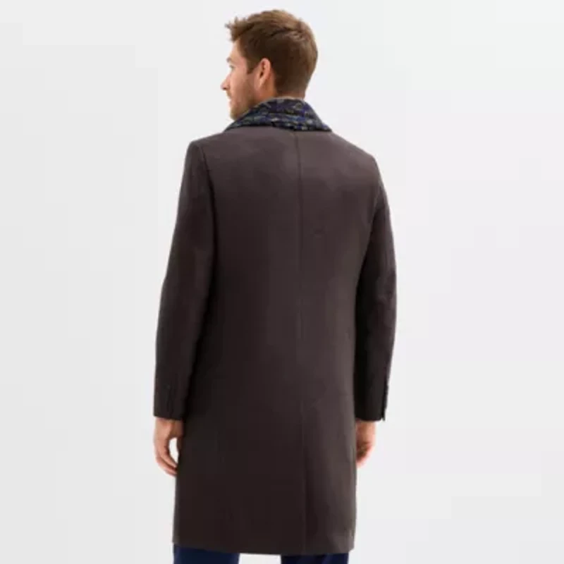Stafford Wool Blend With Scarf Mens Topcoat Coat