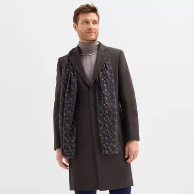 Stafford Wool Blend With Scarf Mens Topcoat Coat