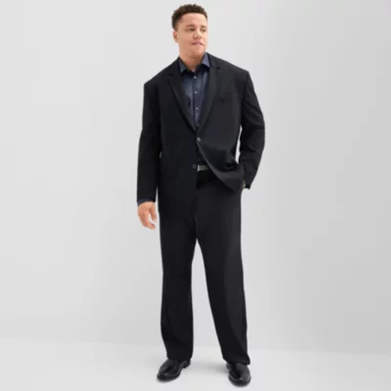 J. Ferrar Mens Big and Tall Stretch Fabric Regular Fit Sport Coat