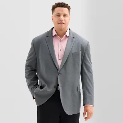 J. Ferrar Mens Big and Tall Stretch Fabric Regular Fit Sport Coat