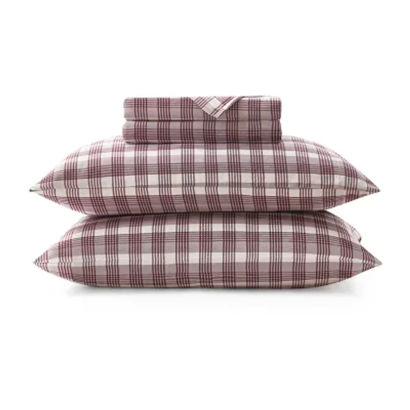 Bearpaw Herringbone Polyester Flannel Sheet Set