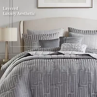 Madison Park Hayden 10-Piece Luxury Jacquard Comforter & Quilt Set