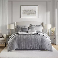 Madison Park Hayden 10-Piece Luxury Jacquard Comforter & Quilt Set