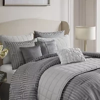Madison Park Hayden 10-Piece Luxury Jacquard Comforter & Quilt Set