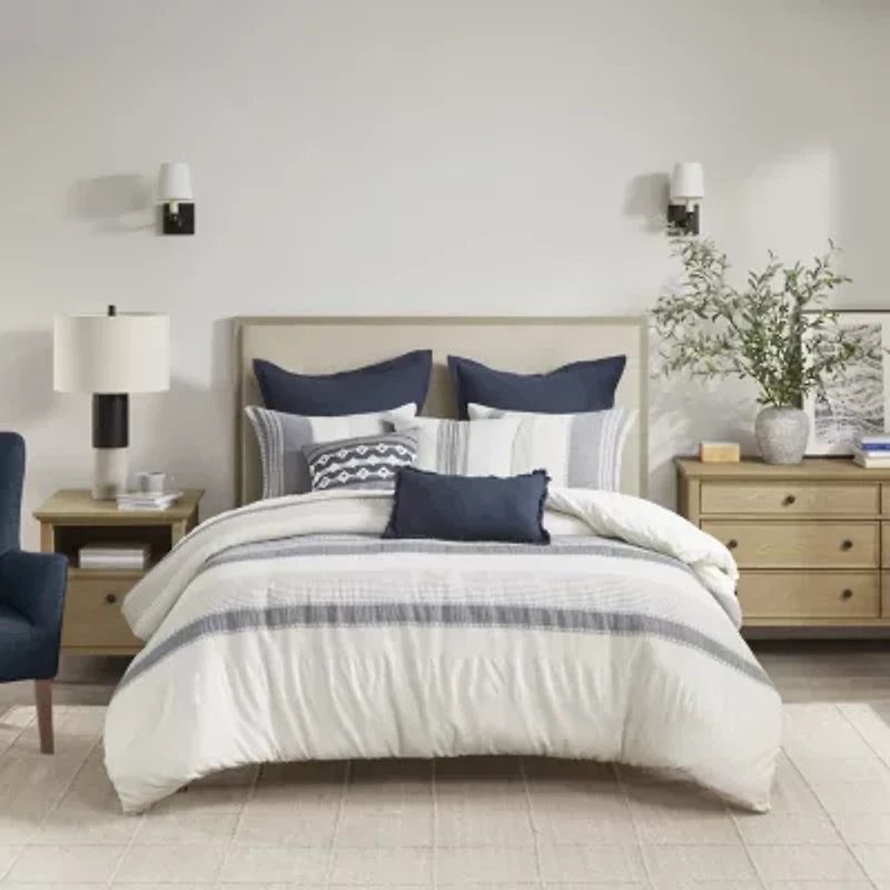 Madison Park Signature Murphy 8-pc Oversized Cotton Jacquard Comforter Set