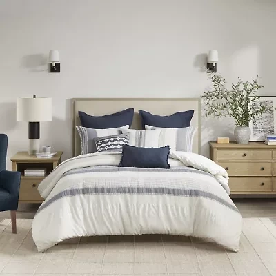 Madison Park Signature Murphy 8-pc Oversized Cotton Jacquard Comforter Set