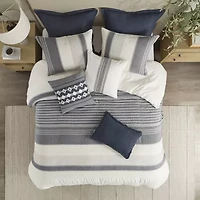 Madison Park Signature Murphy 8-pc Oversized Cotton Jacquard Comforter Set