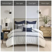 Madison Park Signature Murphy 8-pc Oversized Cotton Jacquard Comforter Set