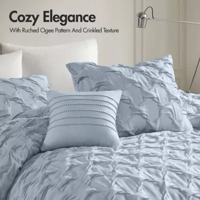 510 Design Bailey Diamond Pintuck Comforter Set with Decorative Pillow