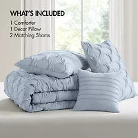 510 Design Bailey Diamond Pintuck Comforter Set with Decorative Pillow