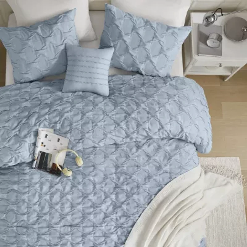 510 Design Bailey Diamond Pintuck Comforter Set with Decorative Pillow