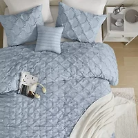 510 Design Bailey Diamond Pintuck Comforter Set with Decorative Pillow