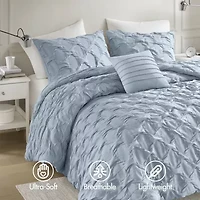 510 Design Bailey Diamond Pintuck Comforter Set with Decorative Pillow