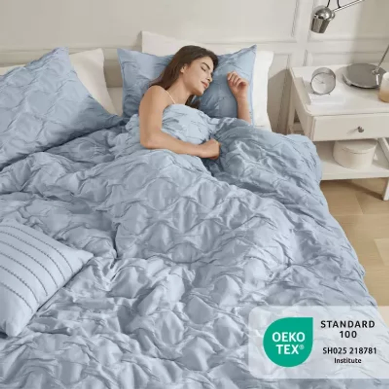 510 Design Bailey Diamond Pintuck Comforter Set with Decorative Pillow