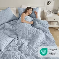 510 Design Bailey Diamond Pintuck Comforter Set with Decorative Pillow