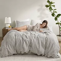Madison Park Cora  Rayon Cotton Blend 3-pc. Easy Care Duvet Cover Set