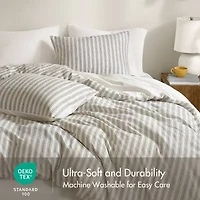 Madison Park Cora  Rayon Cotton Blend 3-pc. Easy Care Duvet Cover Set