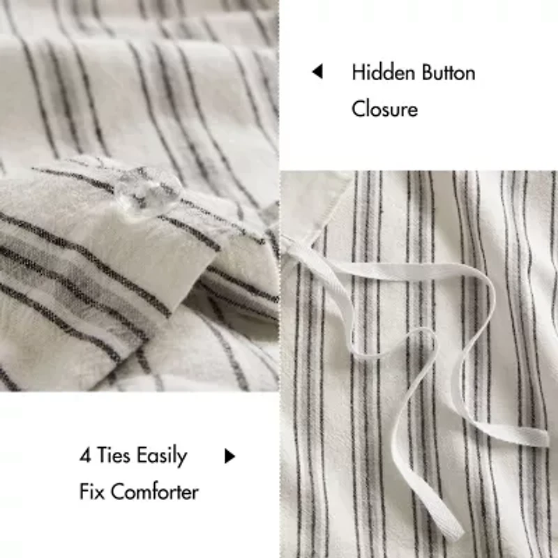 Madison Park Cora  Rayon Cotton Blend 3-pc. Easy Care Duvet Cover Set
